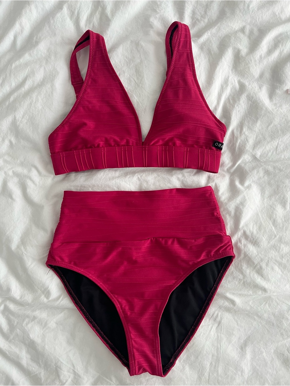 ORAKI Magenta High-Waist Bikini Set